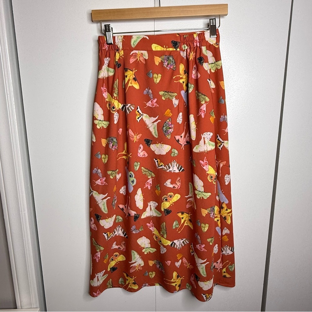 Hutch Butterfly Printed Midi Skirt Colorful Size 2 - Picture 7 of 12